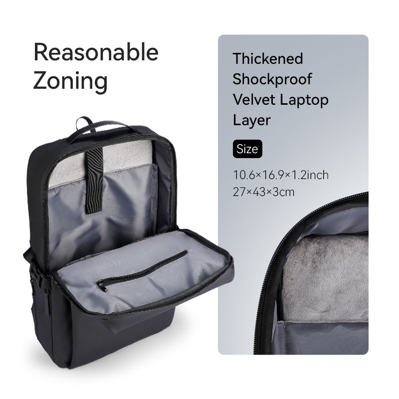 Super Light: Multi-compartment Waterproof Leather Computer Commuter Backpack