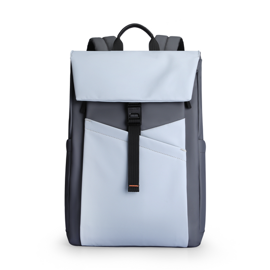 Urbanity: Elegant Gray Backpack with Spacious Compartments Durable Design
