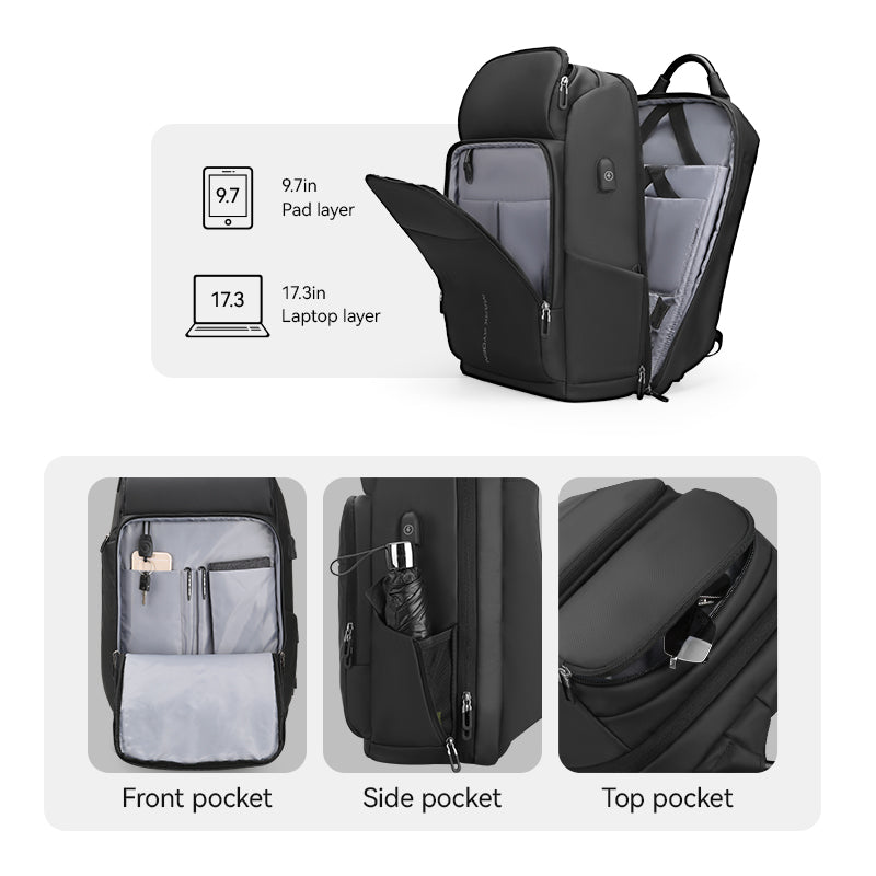 Compacto: The Versatile Spacious Carry-On Laptop Backpack 15.6 / 17.3 inch