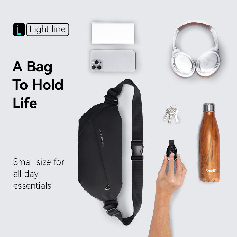 RapidPack Lite: Tri-Compartment Waterproof Sling Pack for Commute