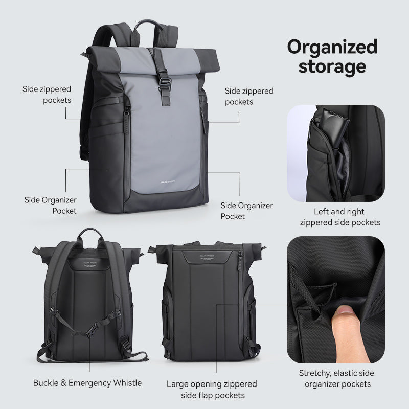 DynaPack : sac pour ordinateur portable multi-compartiments élégant avec un design dynamique et un accès facile 