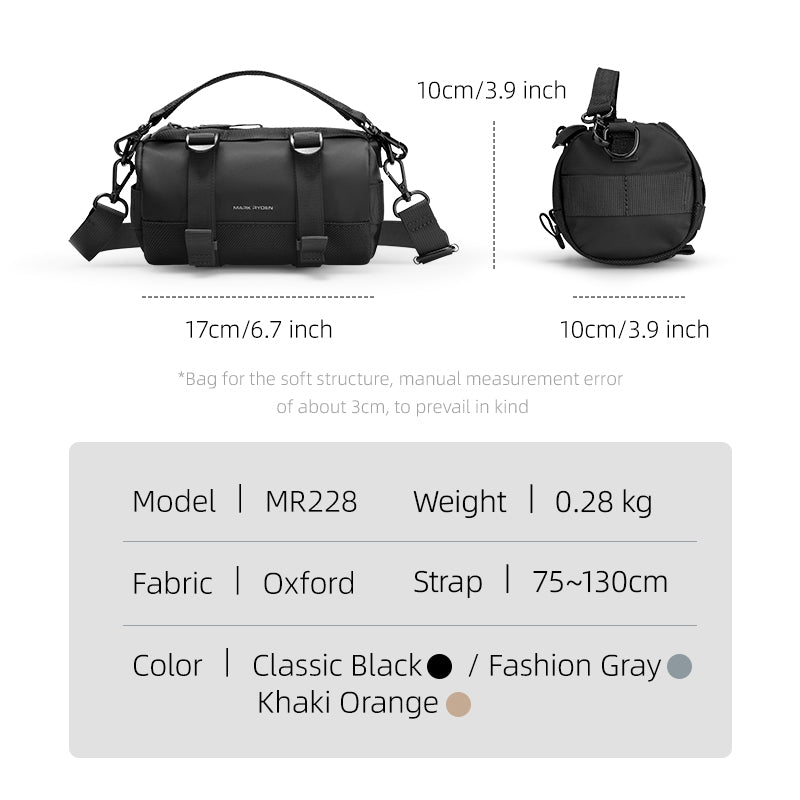 MotoBarrel: Cylinder Crossbody Bag with Strap For Fashion Forward