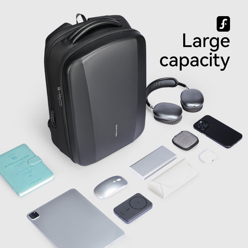 The Ratio Arc Compartment: Hard-shell Waterproof Laptop Backpack