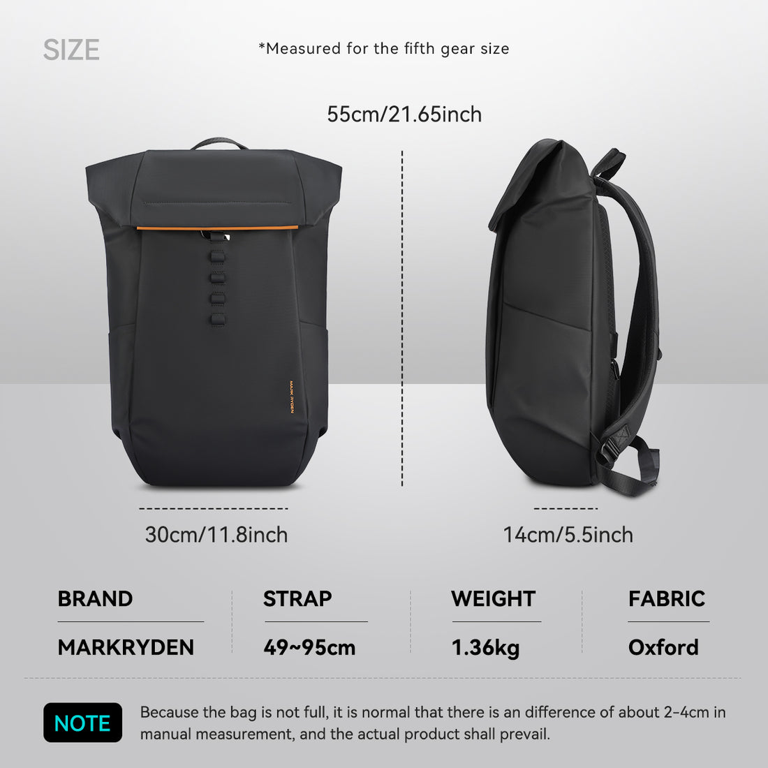 Mark Ryden 2975 Water Repellent Expandable Backpack description image 5