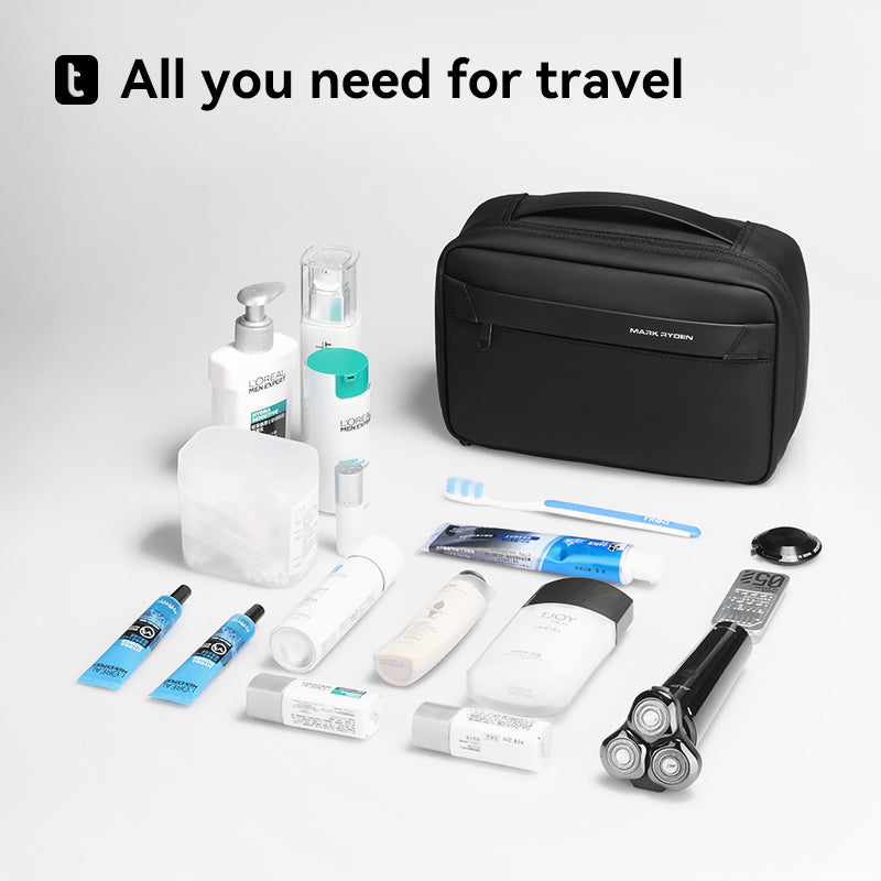 Trousse de toilette multicouche de taille compacte et de grande capacité 