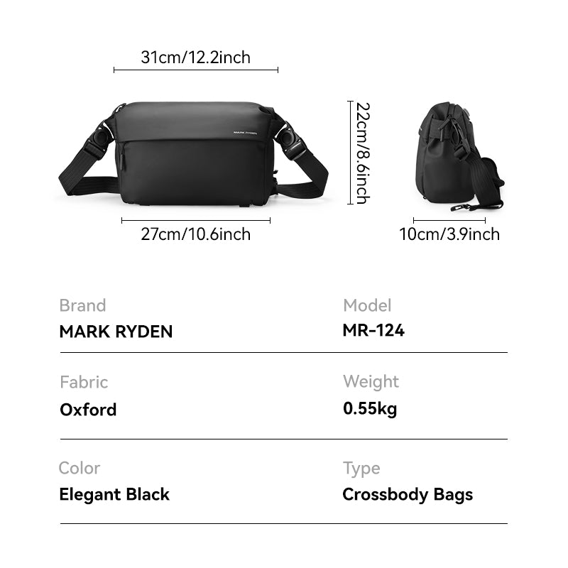 CityWalk: Fashions Large Capacity Spacious Waterproof Messenger Bag with YKK Zipper