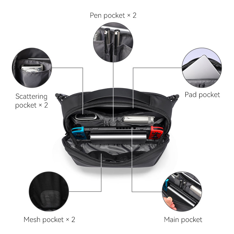 AquaLite: Waterproof PU Leather Sling Bag for the Modern Daily