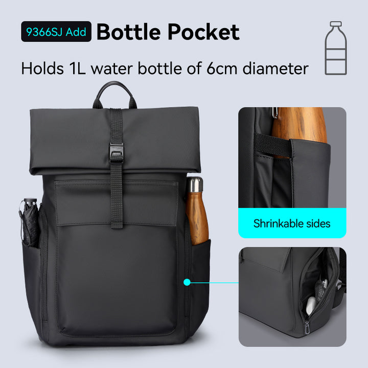 Minimalism Ⅱ -MR9366SJ - Mark Ryden Expandable Backpack Details - Bottle pocket