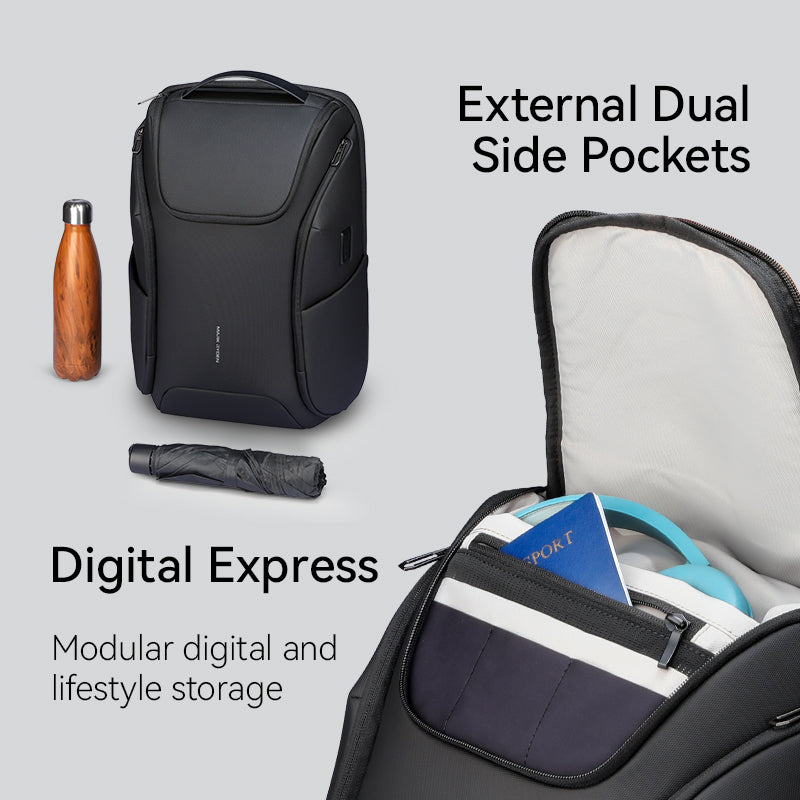 Polycom 2nd: Waterproof Backpack with Built-in USB for Travelling