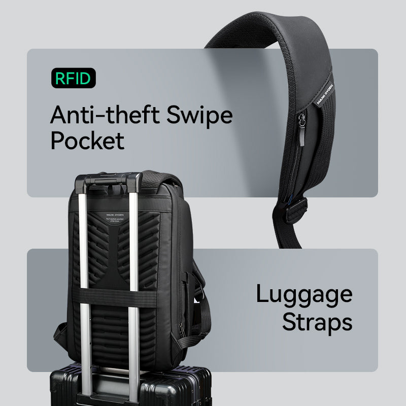 Polycom 2nd: Waterproof Backpack with Built-in USB for Travelling