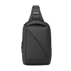 Mark Ryden black RFID chest bag with USB port for commute