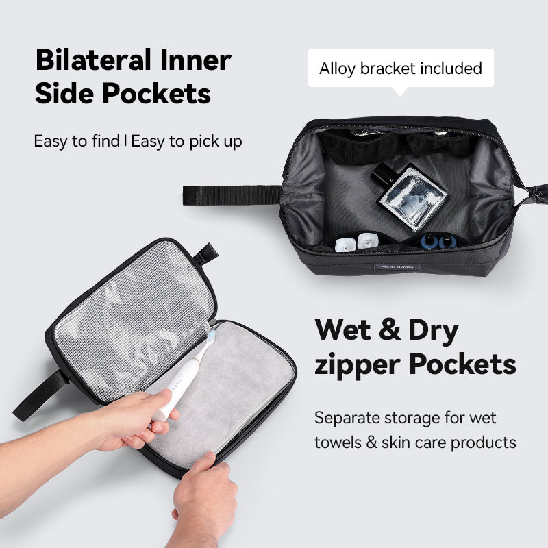 Switchstorage V: Toiletry Bag with Wet and Dry Areas for Modern Travelers
