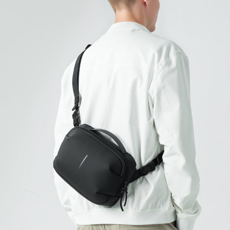 AquaLite: Waterproof PU Leather Sling Bag for the Modern Daily