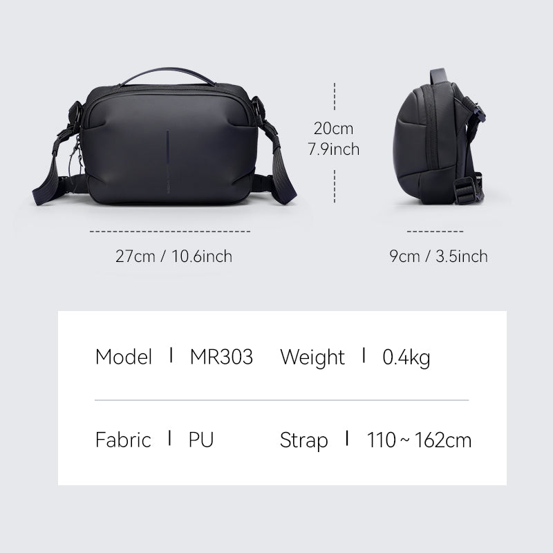 AquaLite: Waterproof PU Leather Sling Bag for the Modern Daily