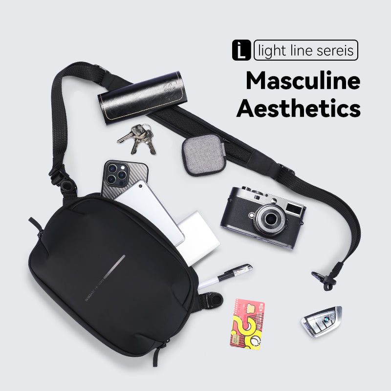 AquaLite: Waterproof PU Leather Sling Bag for the Modern Daily
