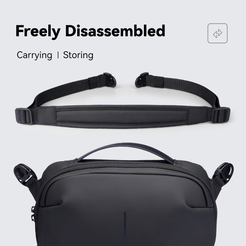 AquaLite: Waterproof PU Leather Sling Bag for the Modern Daily