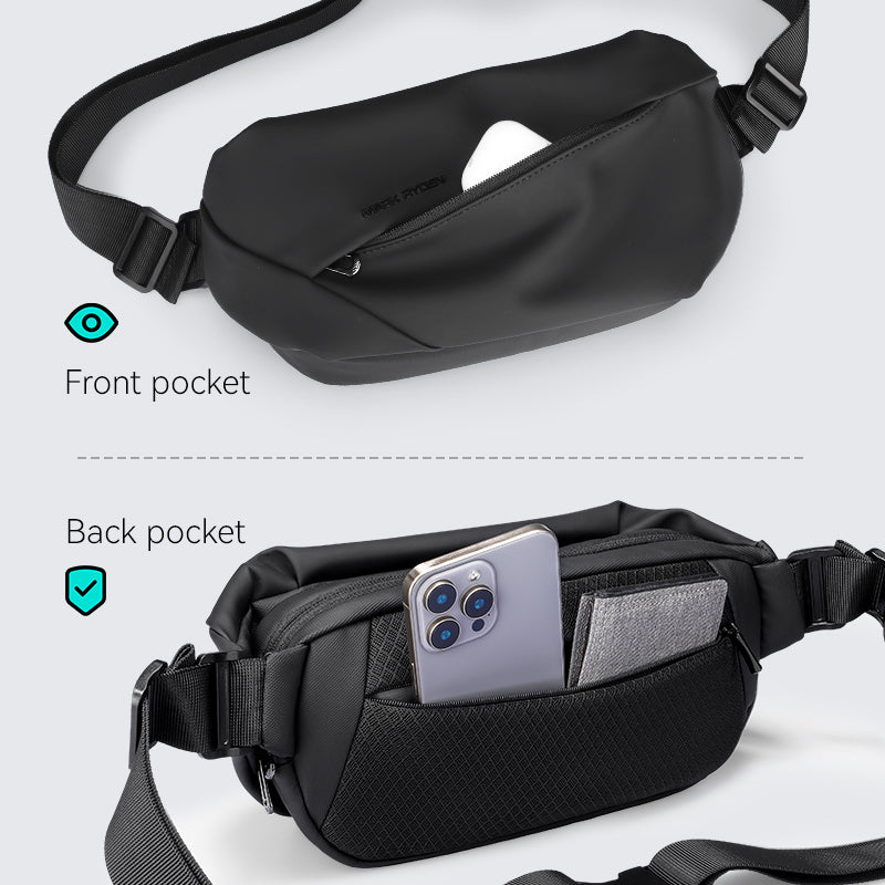RapidPack Lite: Tri-Compartment Waterproof Sling Pack for Commute