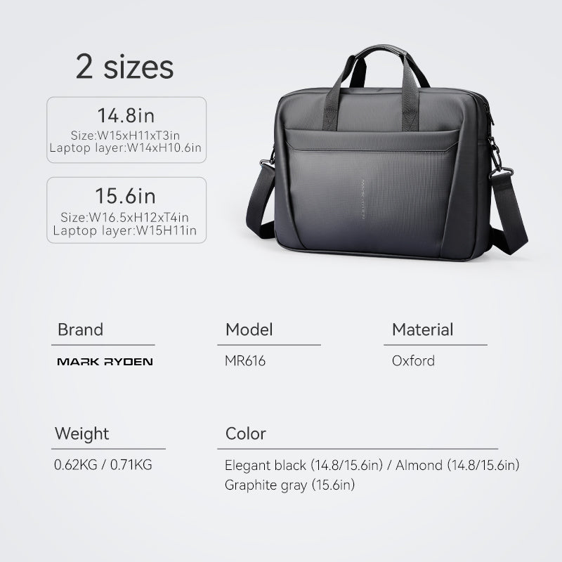 Classic V: Featherweight Water-resistant Briefcase For Urban Journeys