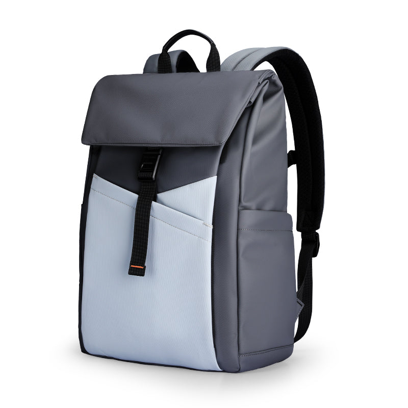 Urbanity: Elegant Gray Backpack with Spacious Compartments Durable Design