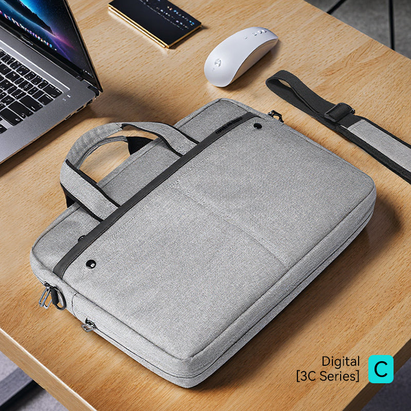 Classic I: MarkRyden Tech Commuter Computer Briefcase 14 / 15.6 inch in Gray