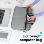 Classic I: MarkRyden Tech Commuter Computer Briefcase 14 / 15.6 inch in Gray