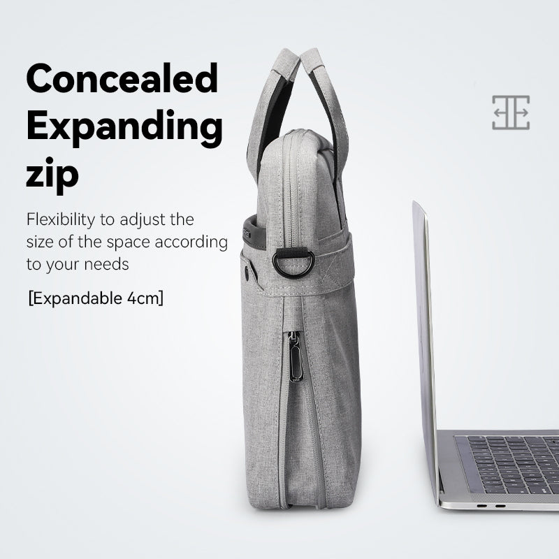 Classic I: MarkRyden Tech Commuter Computer Briefcase 14 / 15.6 inch in Gray