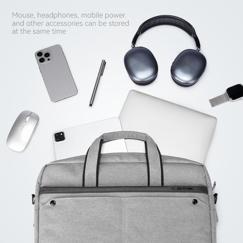 Classic I: MarkRyden Tech Commuter Computer Briefcase 14 / 15.6 inch in Gray