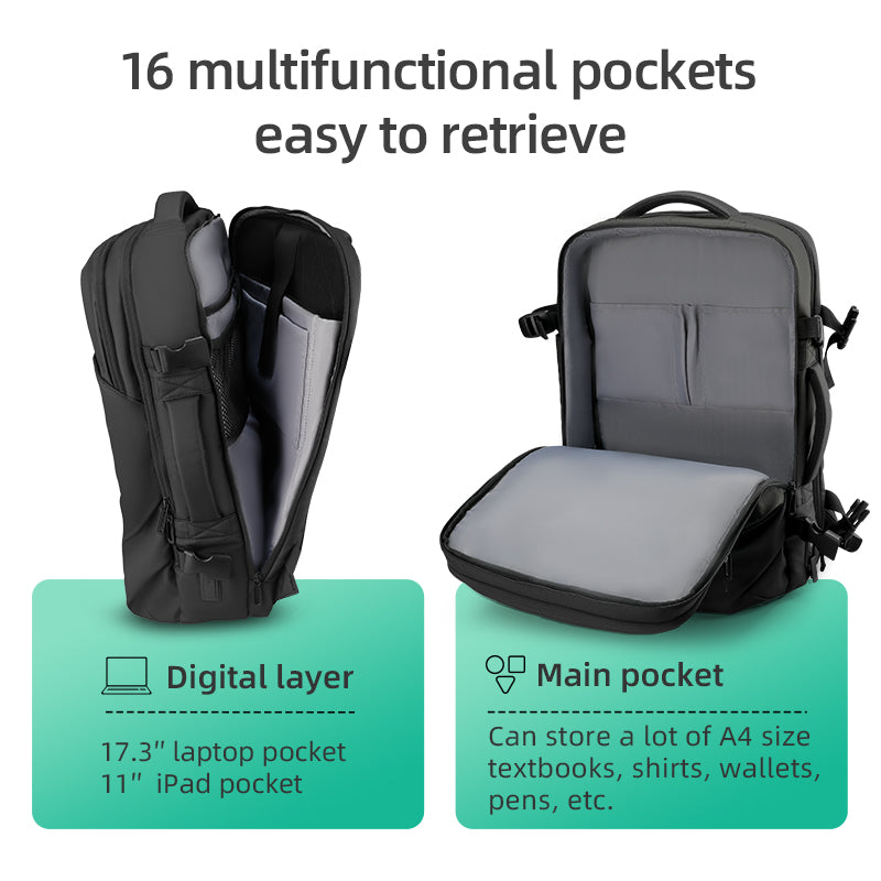 Mochila l: Versatile USB Water-Repellent Multifunctional Backpack for Modern Travels