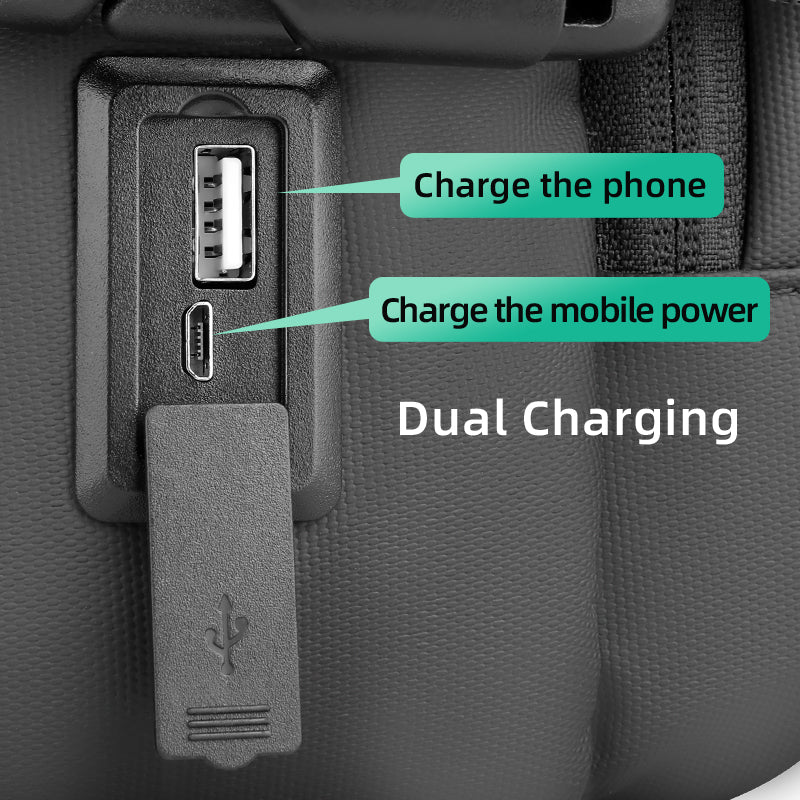 Mochila l :sac à dos polyvalent chargé par USB, hydrofuge et multifonctionnel pour les voyages modernes